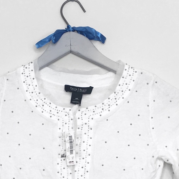 🎀 NWT White House Black Market CardiganBeaded🎀 - Picture 2 of 3